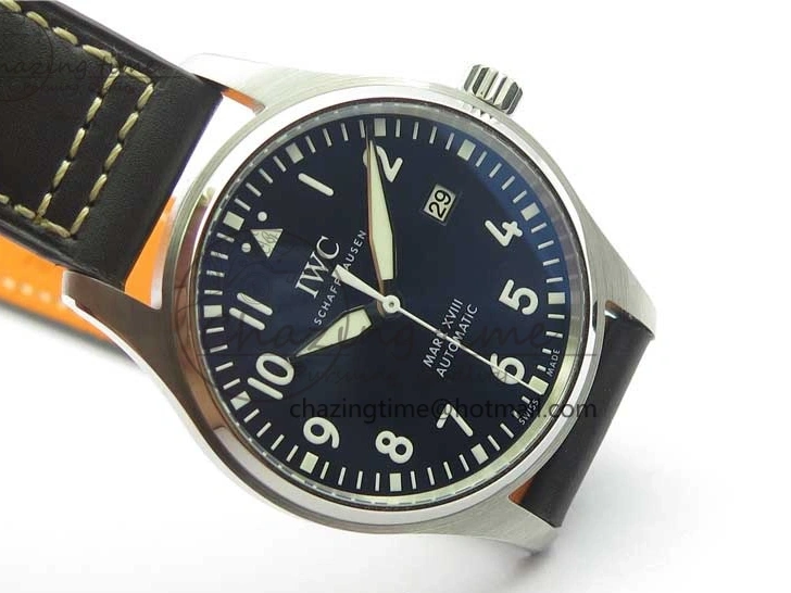 MIROTIME 1229 MARK XVIII Le Petit Prince IW327004 SS FKF 1:1 Best Edition Blue Dial On Brown Leather Strap Trendsetting 7117